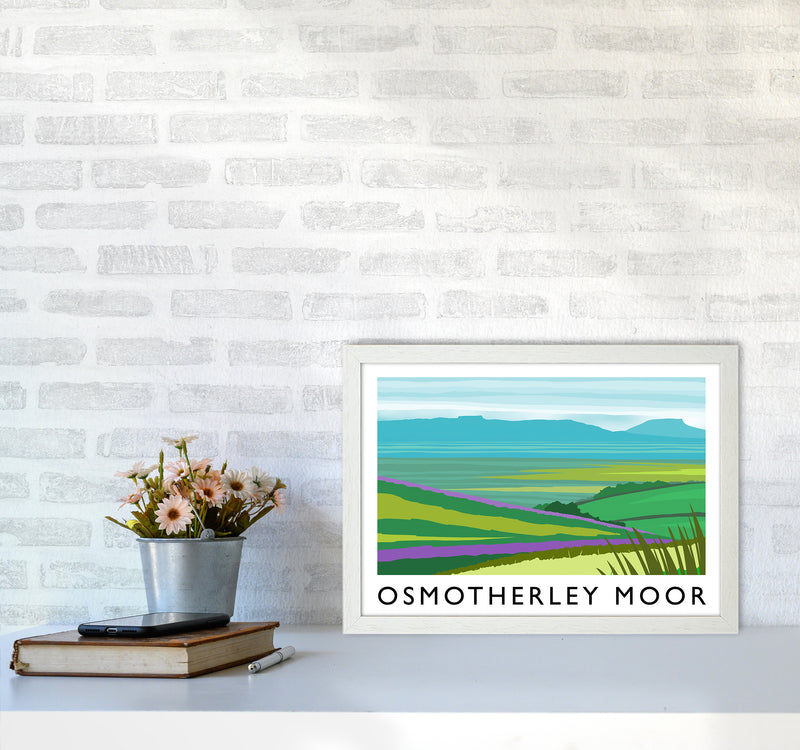 Osmotherley Moor Travel Art Print by Richard O'Neill A3 Oak Frame