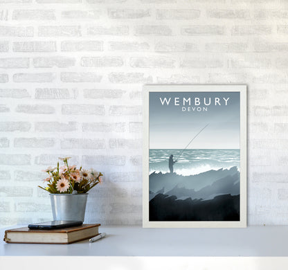 Wembury portrait Travel Art Print by Richard O'Neill A3 Oak Frame