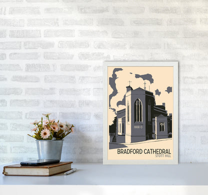 Bradford Cathedral, Stott Hill Travel Art Print by Richard O'Neill A3 Oak Frame