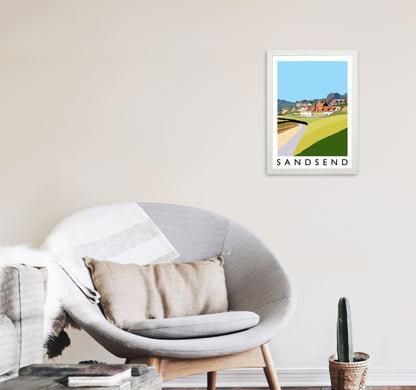 Sandsend Art Print by Richard O'Neill A3 Oak Frame