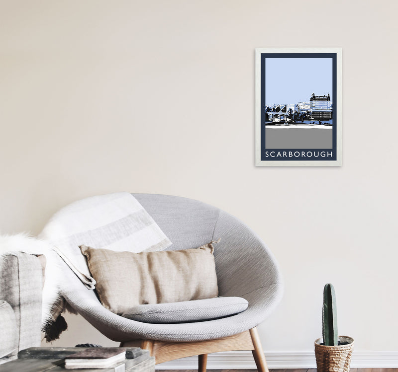 Scarborough by Richard O'Neill Yorkshire Art Print, Vintage Travel Poster A3 Oak Frame