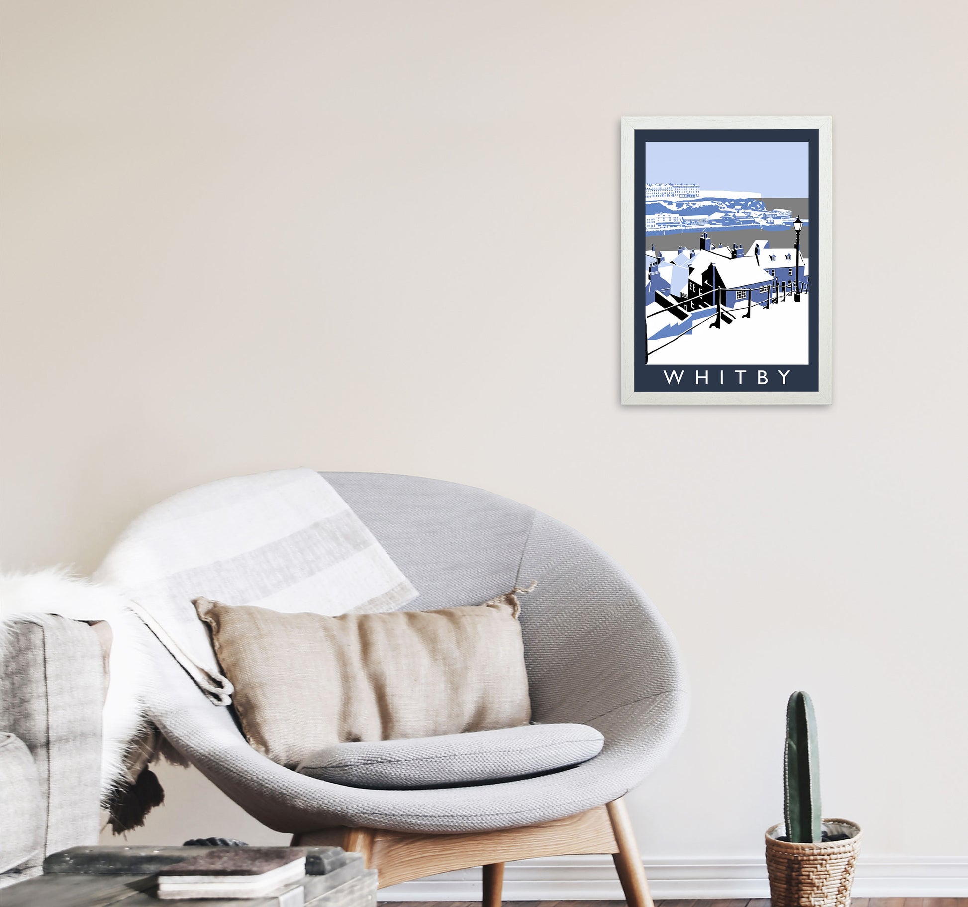 Whitby Framed Digital Art Print by Richard O'Neill A3 Oak Frame