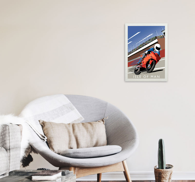 Isle Of Man by Richard O'Neill A3 Oak Frame