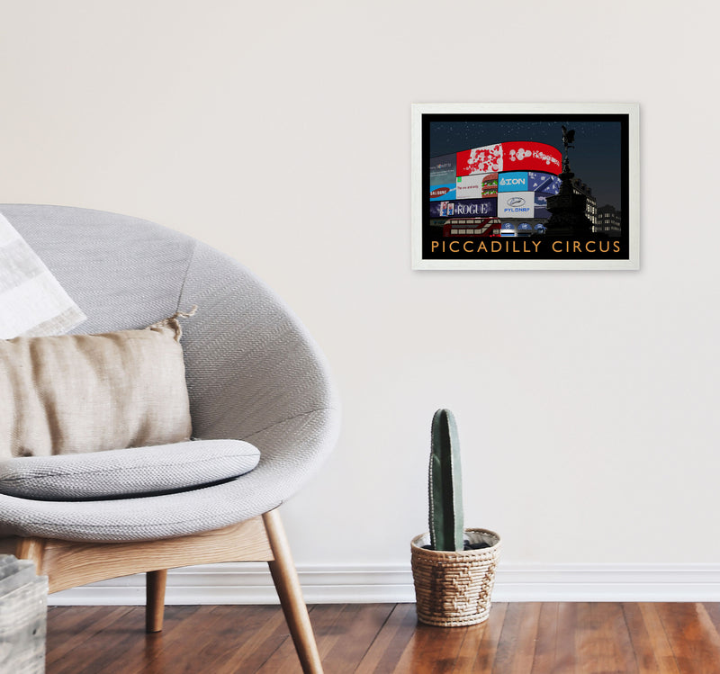 Piccadilly Circus by Richard O'Neill A3 Oak Frame