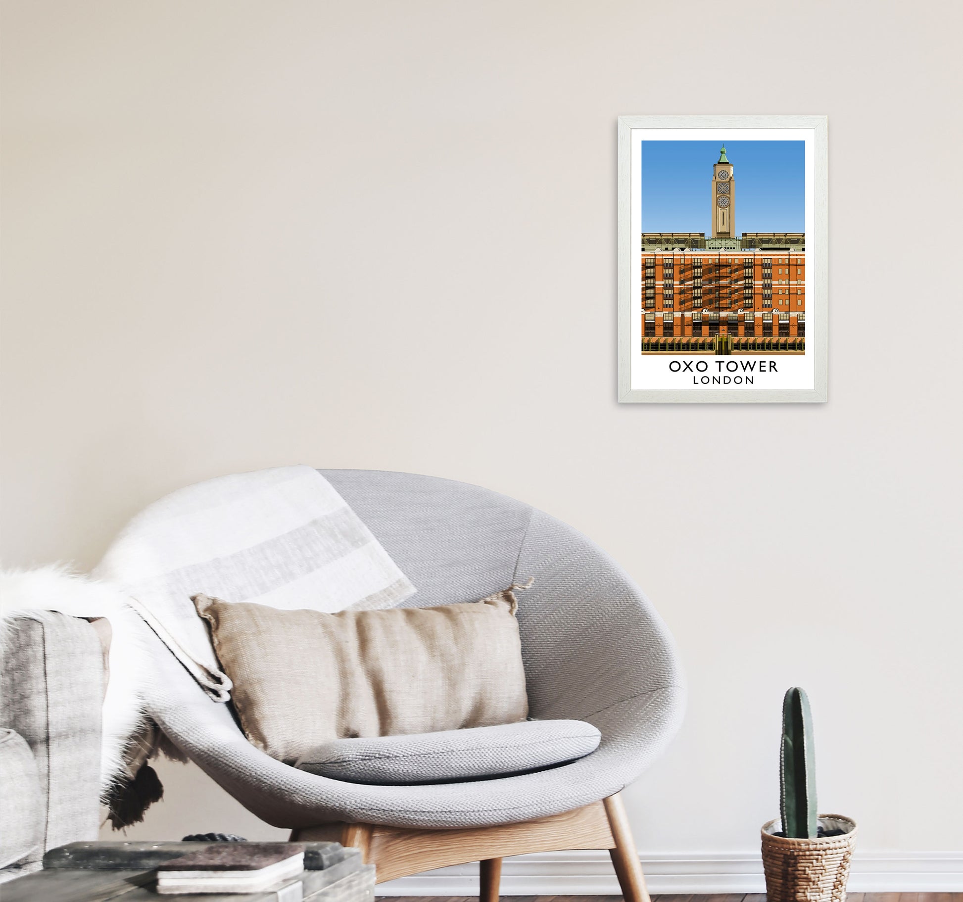 Oxo Tower by Richard O'Neill A3 Oak Frame