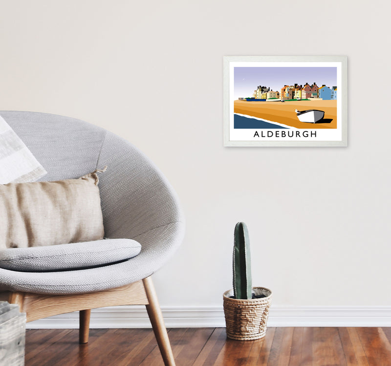 Aldeburgh Art Print by Richard O'Neill A3 Oak Frame