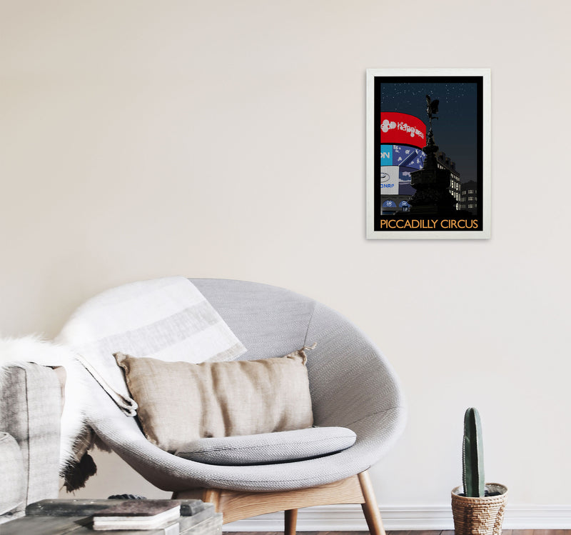 Piccadilly Circus by Richard O'Neill A3 Oak Frame