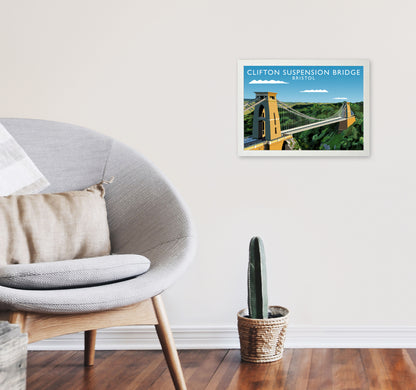 Clifton Suspension Bridge Bristol Framed Art Print by Richard O'Neill A3 Oak Frame
