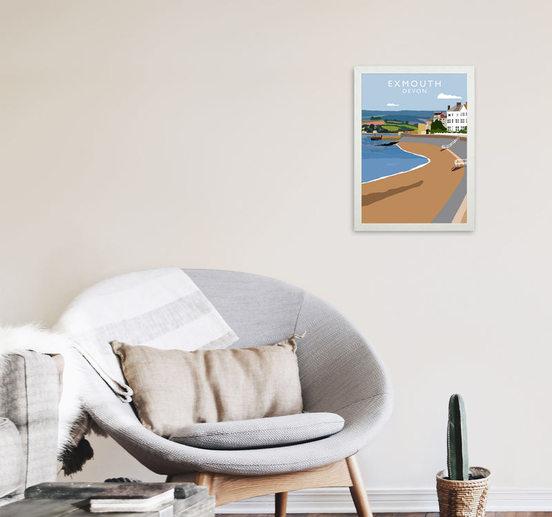 Exmouth Devon Art Print by Richard O'Neill A3 Oak Frame
