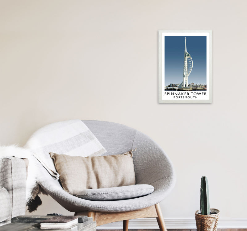 Spinnaker Tower by Richard O'Neill A3 Oak Frame
