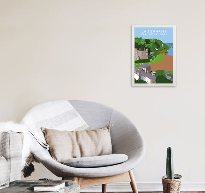 Laugharne by Richard O'Neill A3 Oak Frame