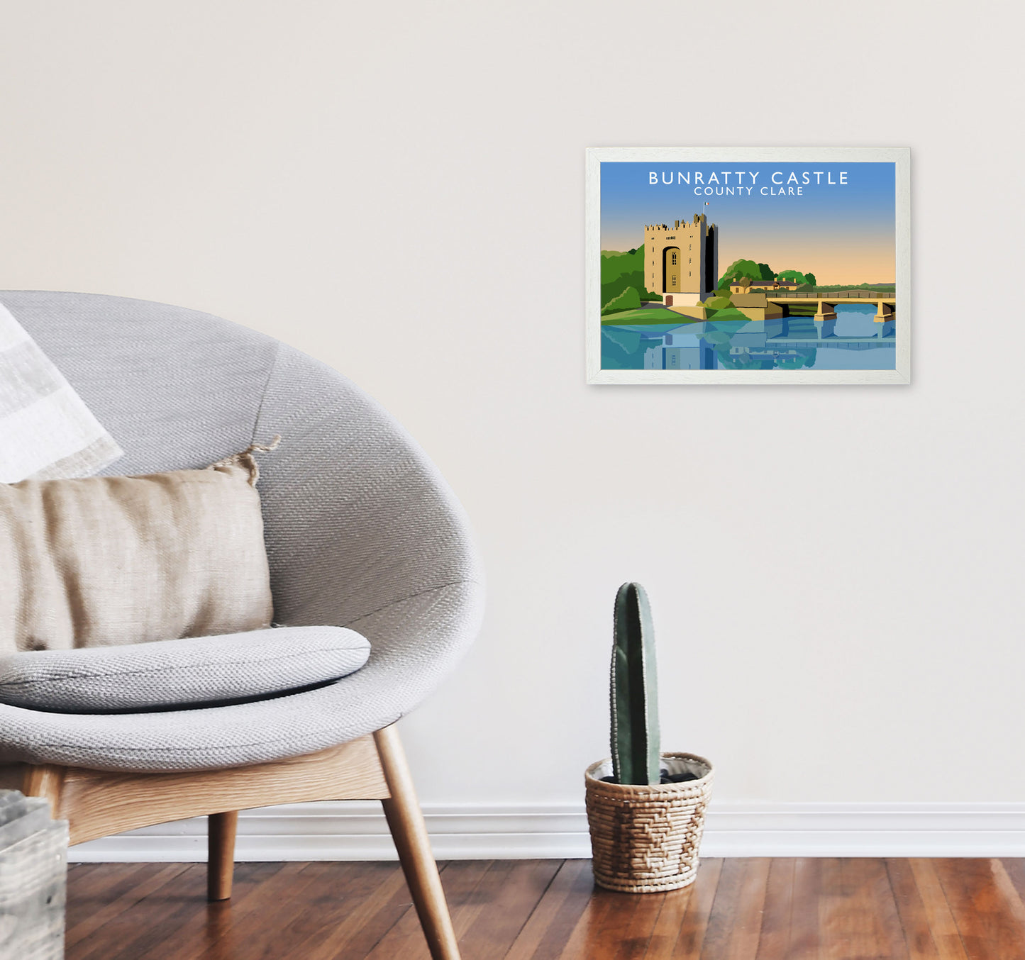 Bunrutty Castle by Richard O'Neill A3 Oak Frame