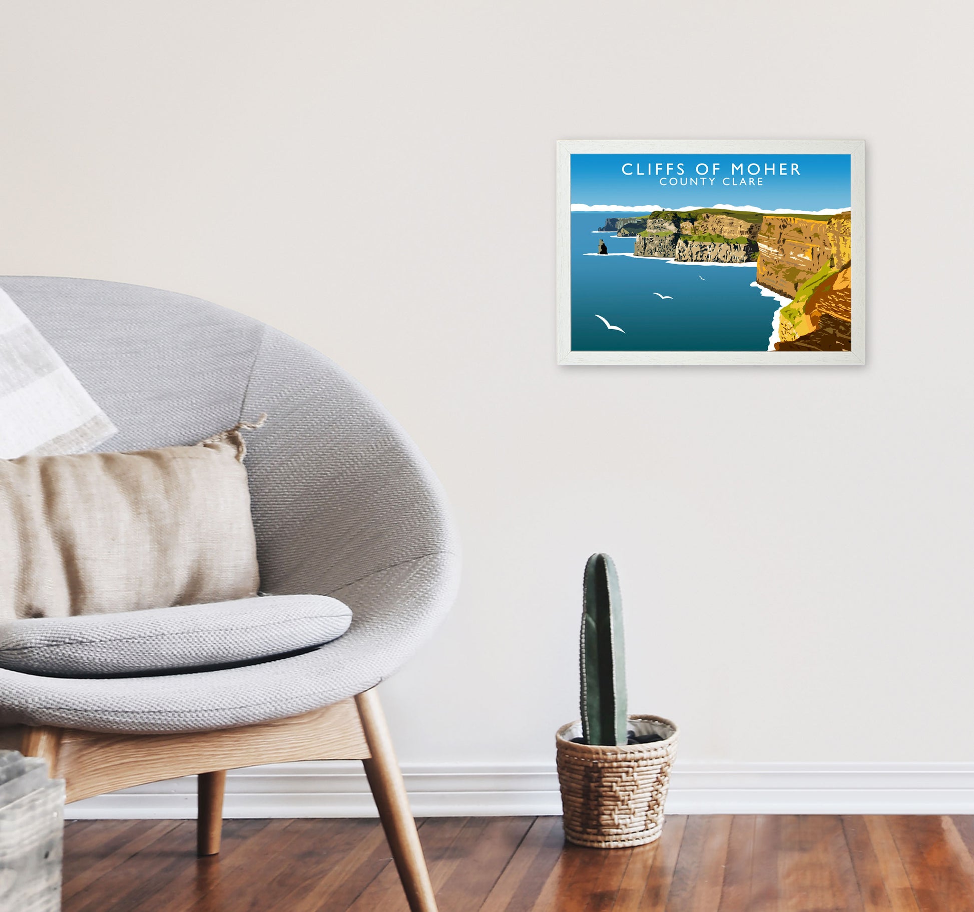 Cliffs Of Moher by Richard O'Neill A3 Oak Frame