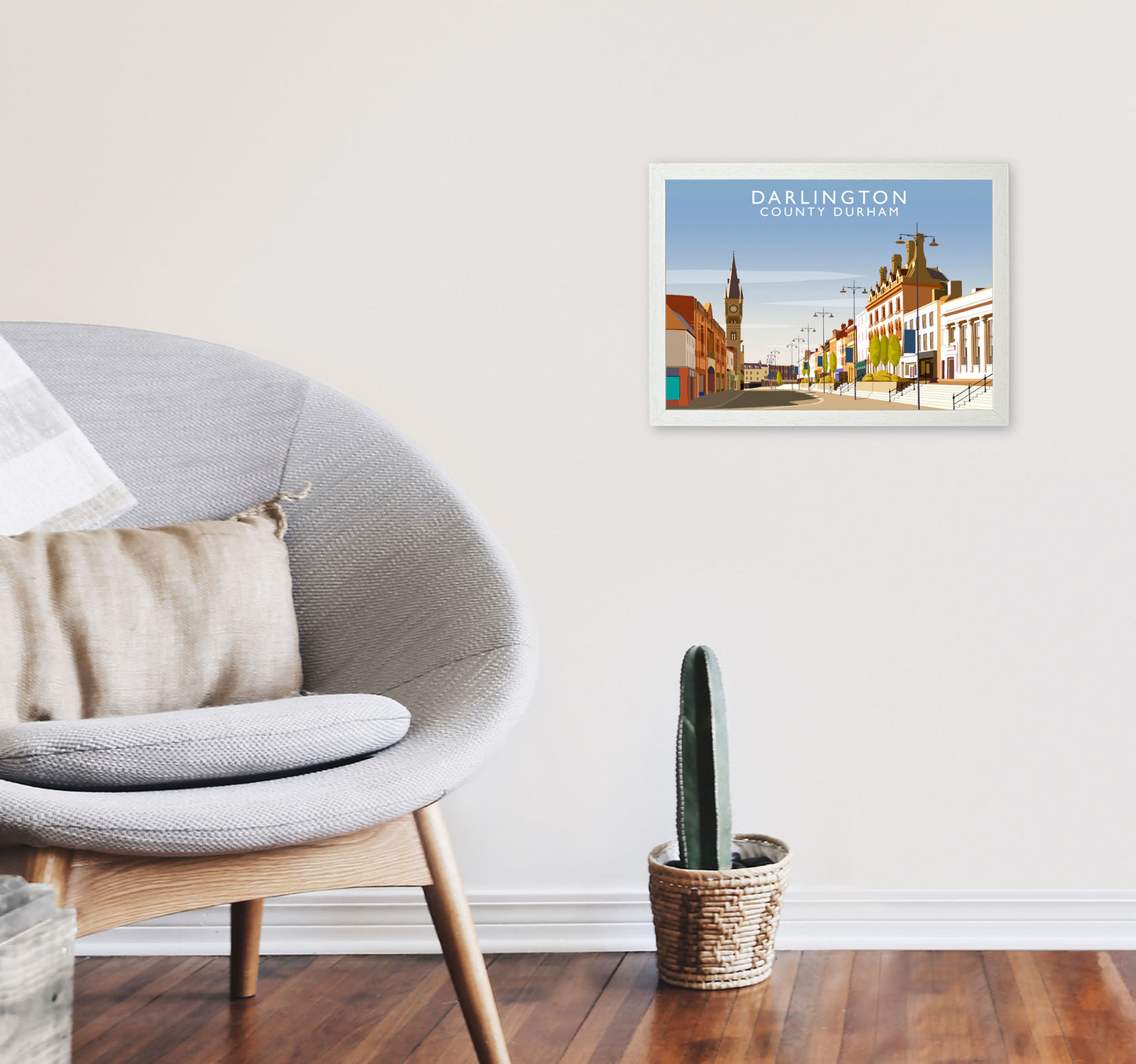 Darlington (Landscape) by Richard O'Neill A3 Oak Frame