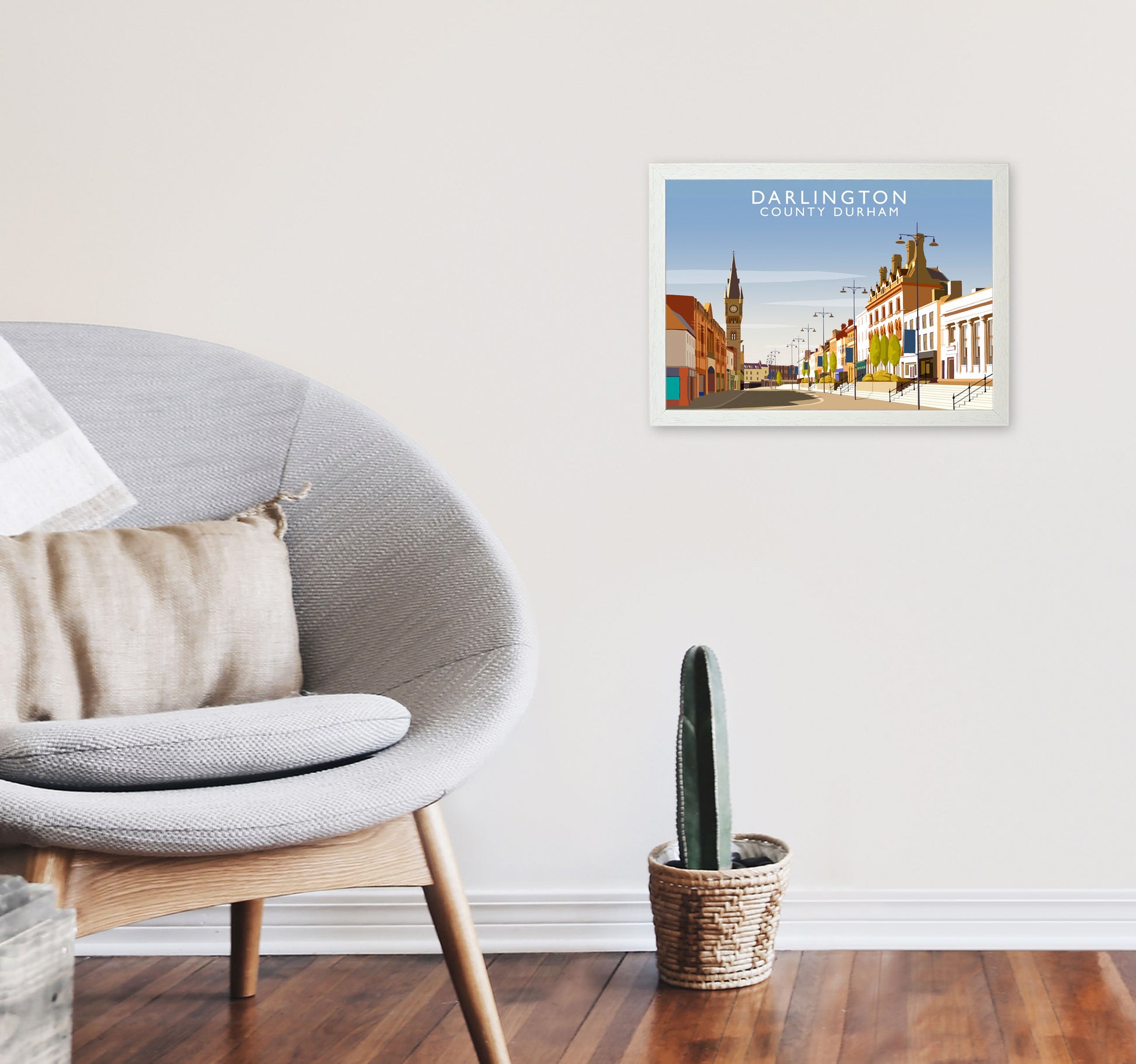 Darlington (Landscape) by Richard O'Neill A3 Oak Frame