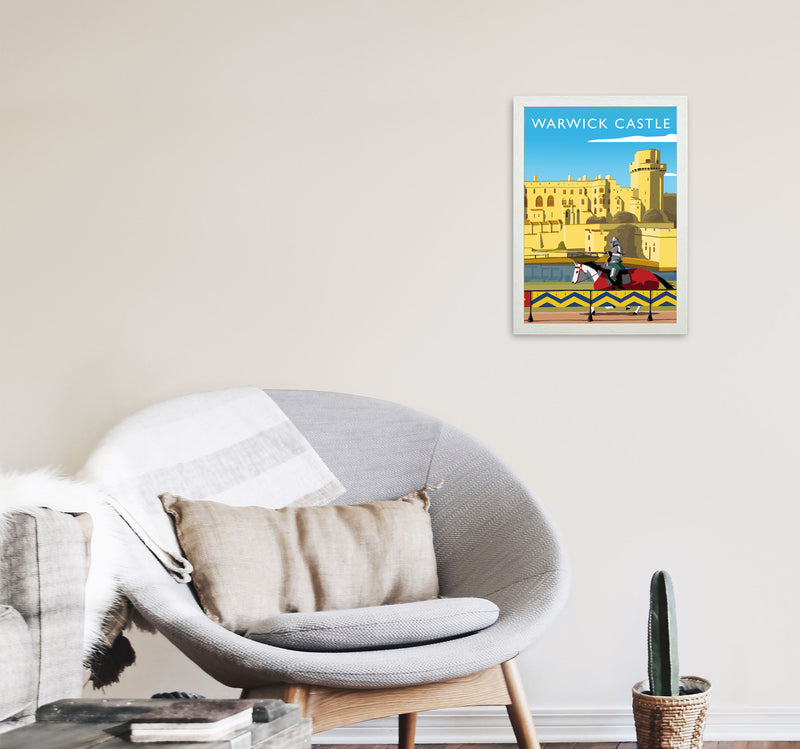 Warwick Castle Portrait by Richard O'Neill A3 Oak Frame