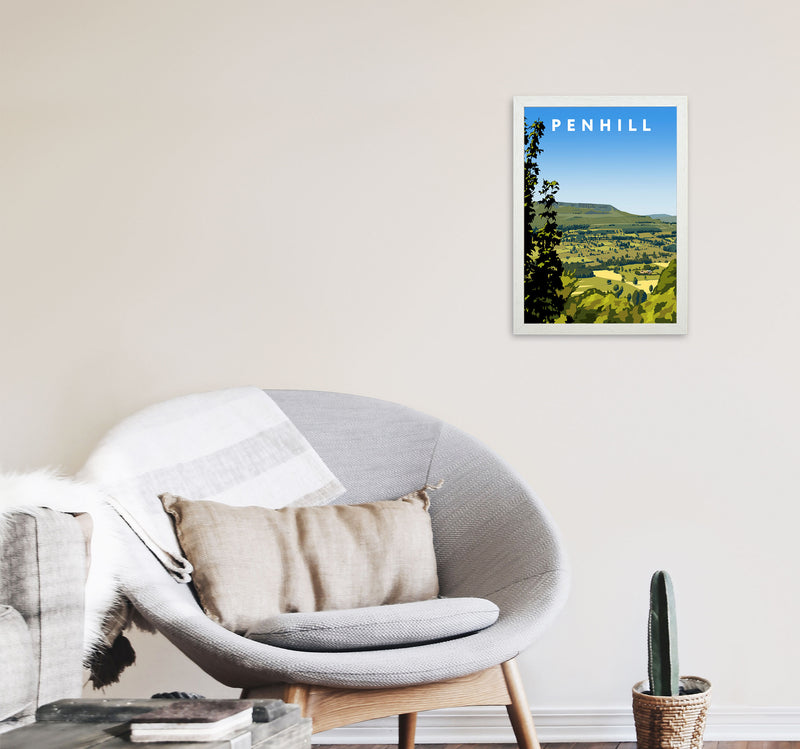 Penhill2 Portrait by Richard O'Neill A3 Oak Frame