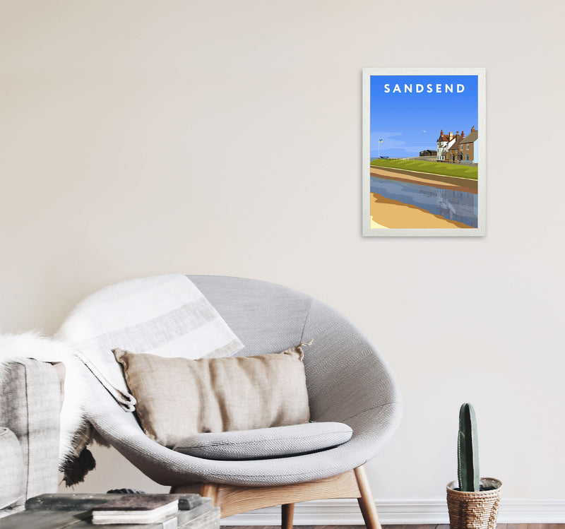 Sandsend3 Portrait by Richard O'Neill A3 Oak Frame