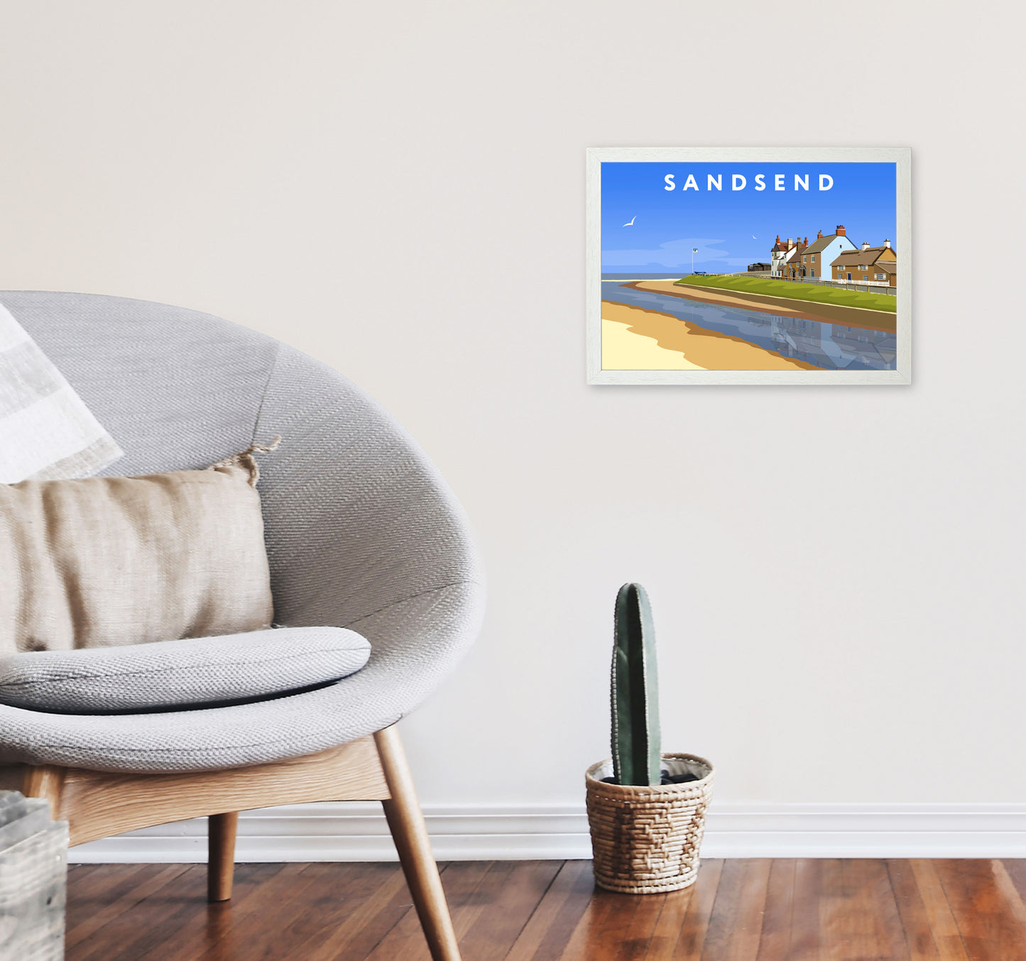 Sandsend3 by Richard O'Neill A3 Oak Frame