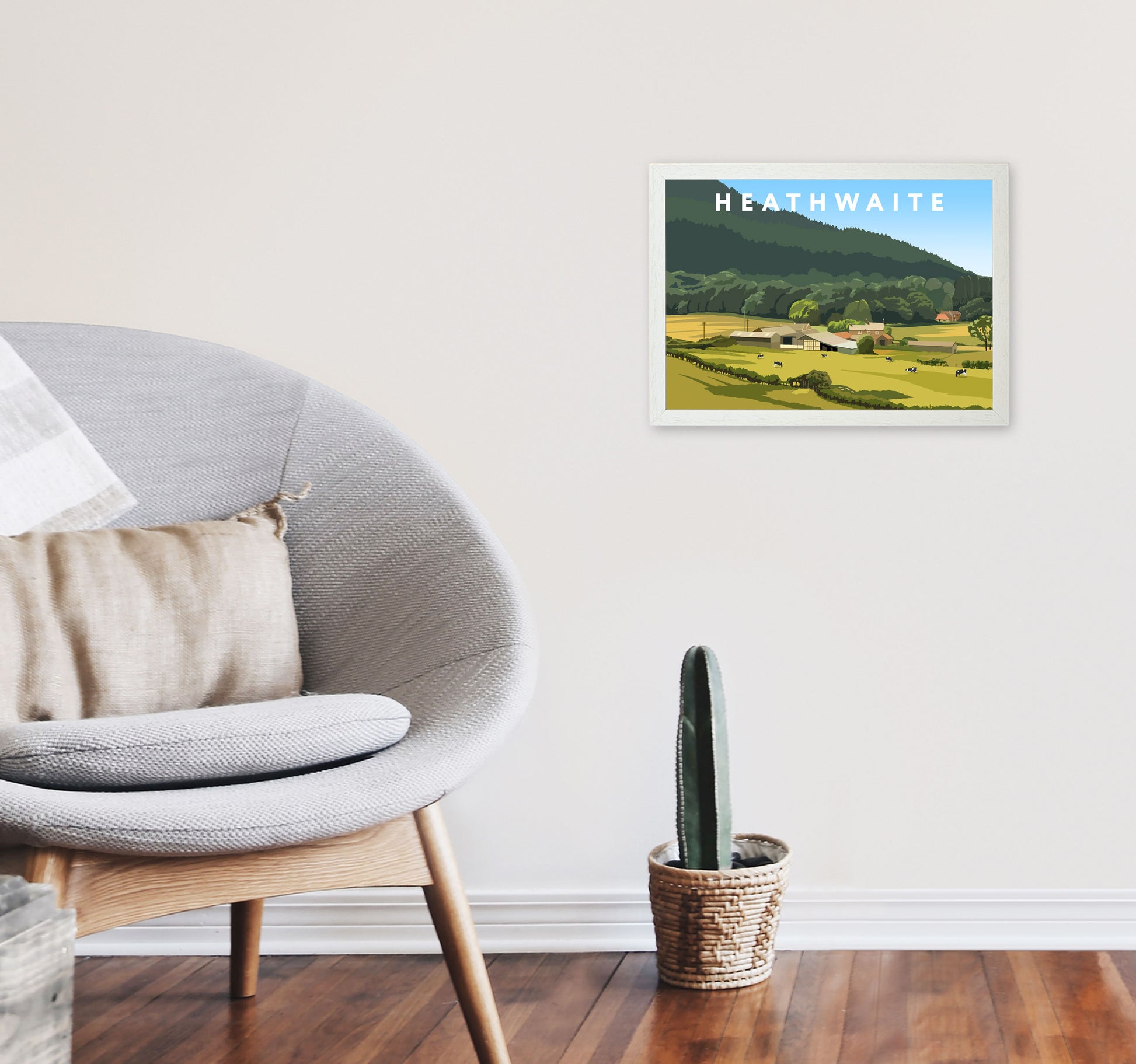 Heathwaite by Richard O'Neill A3 Oak Frame