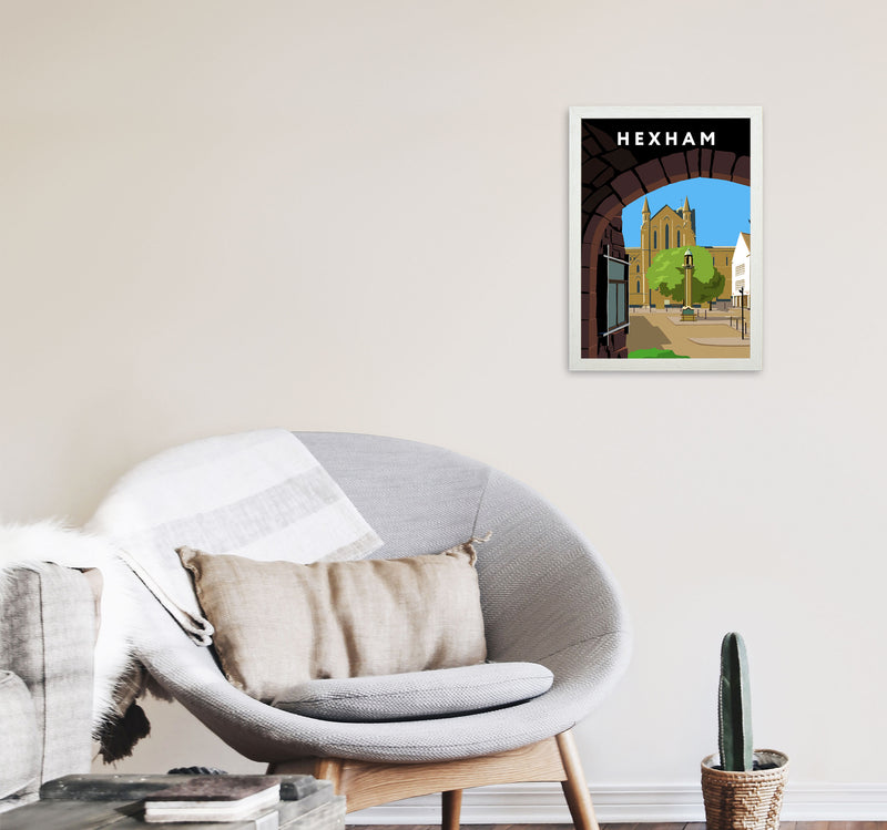 Hexham Portrait by Richard O'Neill A3 Oak Frame