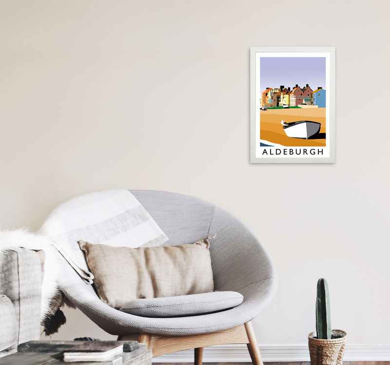 Aldeburgh Art Print by Richard O'Neill A3 Oak Frame