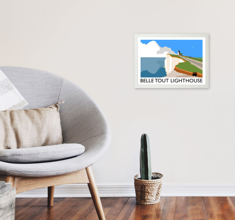 Belle Tout Lighthouse by Richard O'Neill A3 Oak Frame