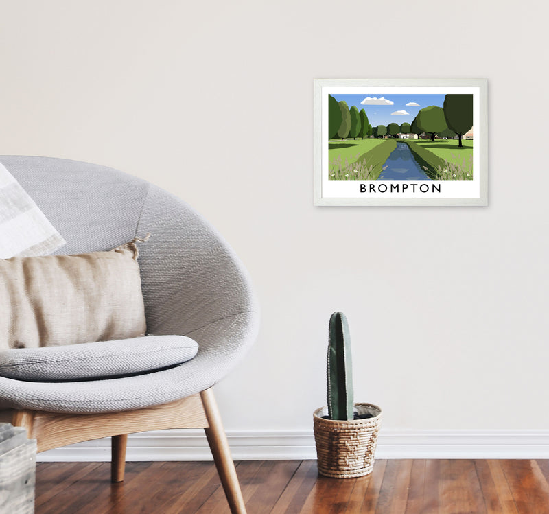 Brompton Art Print by Richard O'Neill A3 Oak Frame