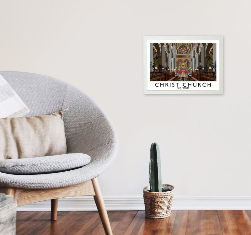 Inside Christ Church by Richard O'Neill A3 Oak Frame