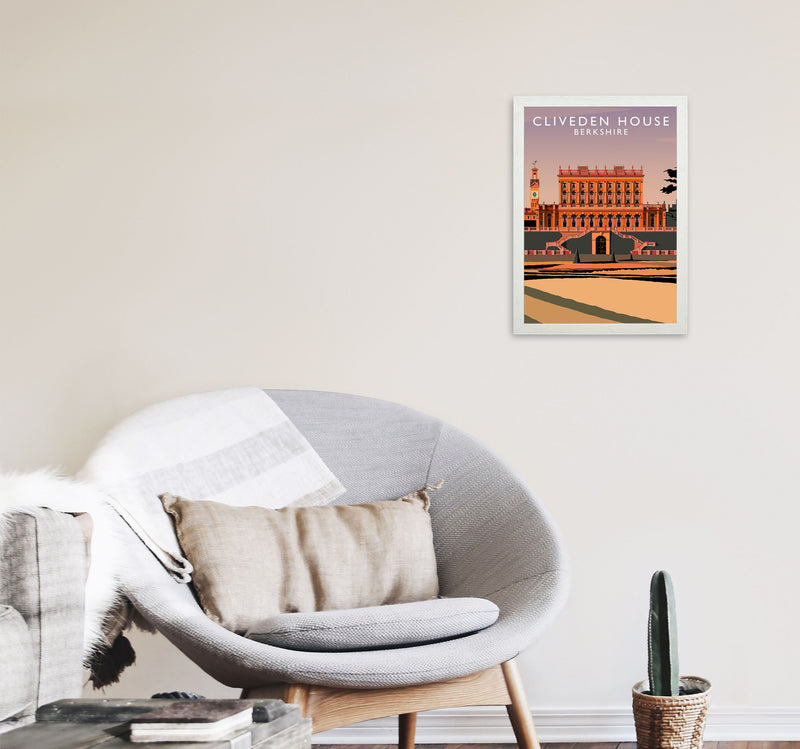 Cliveden House Portrait by Richard O'Neill A3 Oak Frame