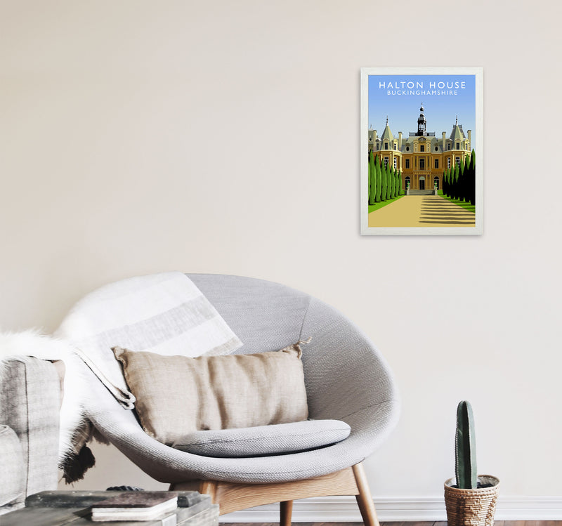 Halton House Portrait by Richard O'Neill A3 Oak Frame