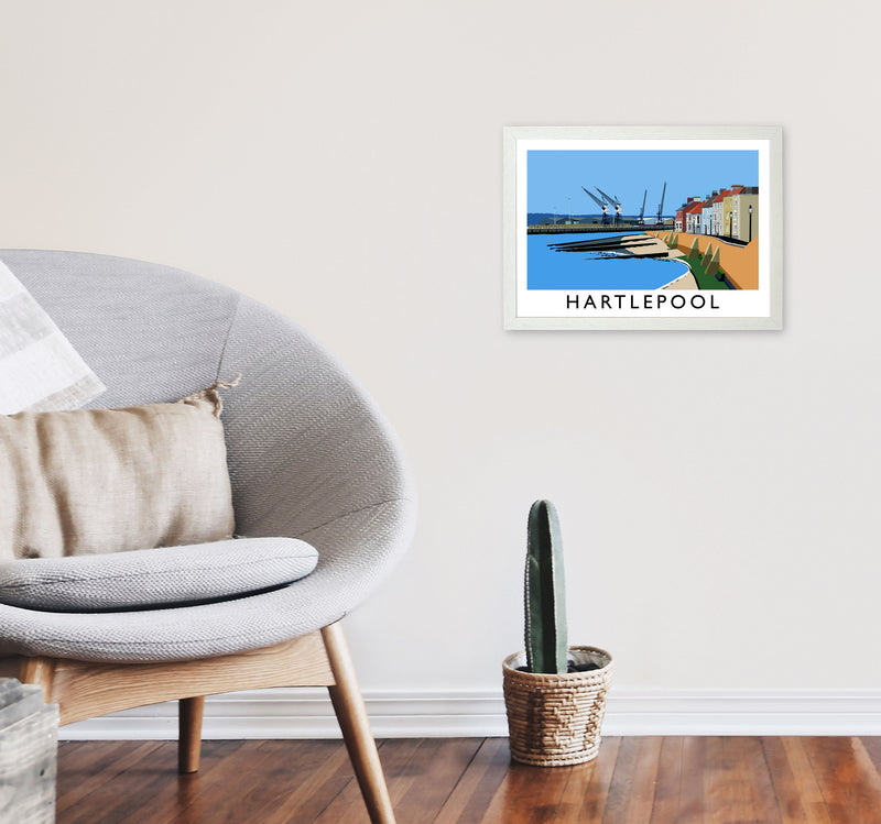 Hartlepool by Richard O'Neill A3 Oak Frame
