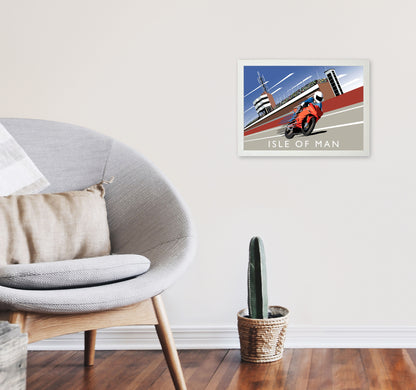 Isle of Man Art Print by Richard O'Neill A3 Oak Frame