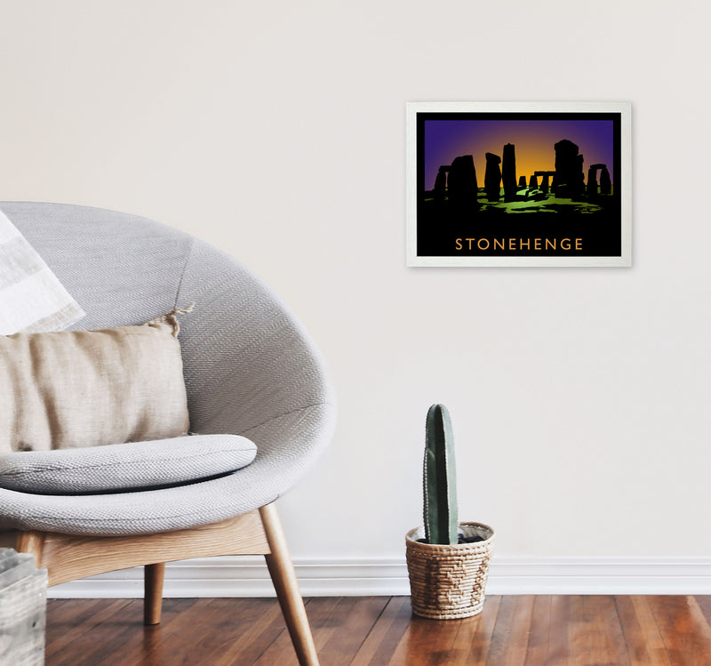 Stonehenge Art Print by Richard O'Neill A3 Oak Frame