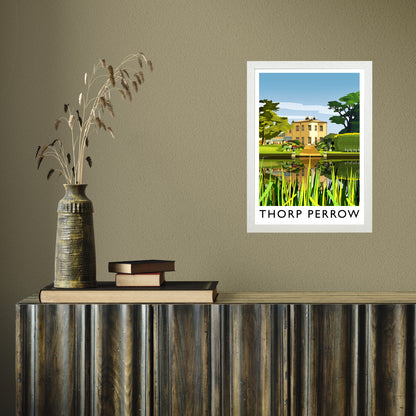 Thorp Perrow portrait by Richard O'Neill A3 White Frame