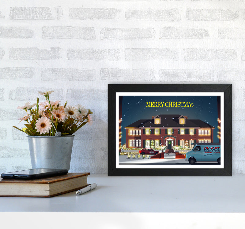 Home Alone Art Print by Richard O'Neill A4 White Frame