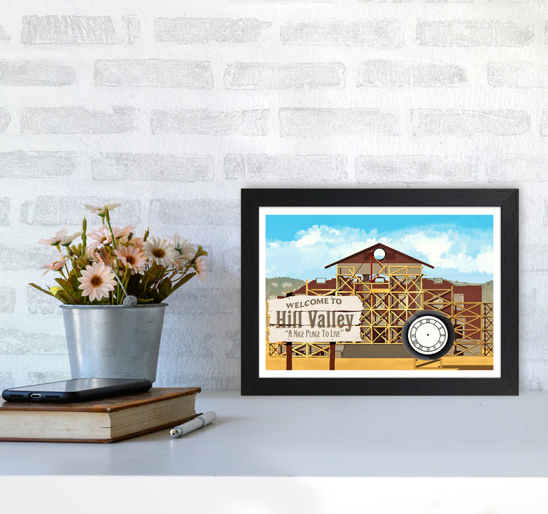 Hill Valley 1885 Art Print by Richard O'Neill A4 White Frame
