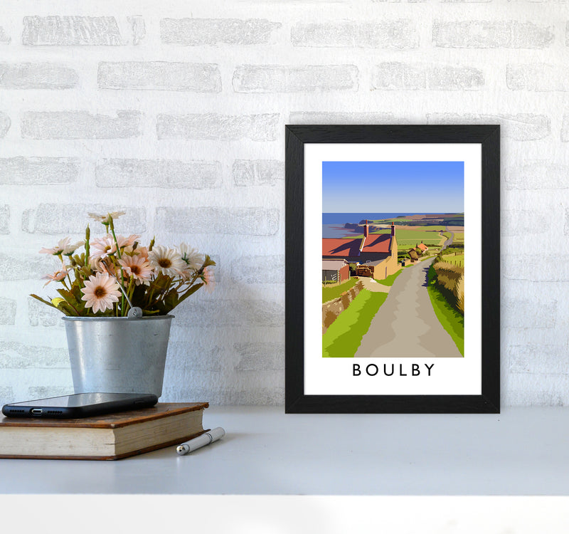 Boulby 2 Portrait Art Print by Richard O'Neill A4 White Frame