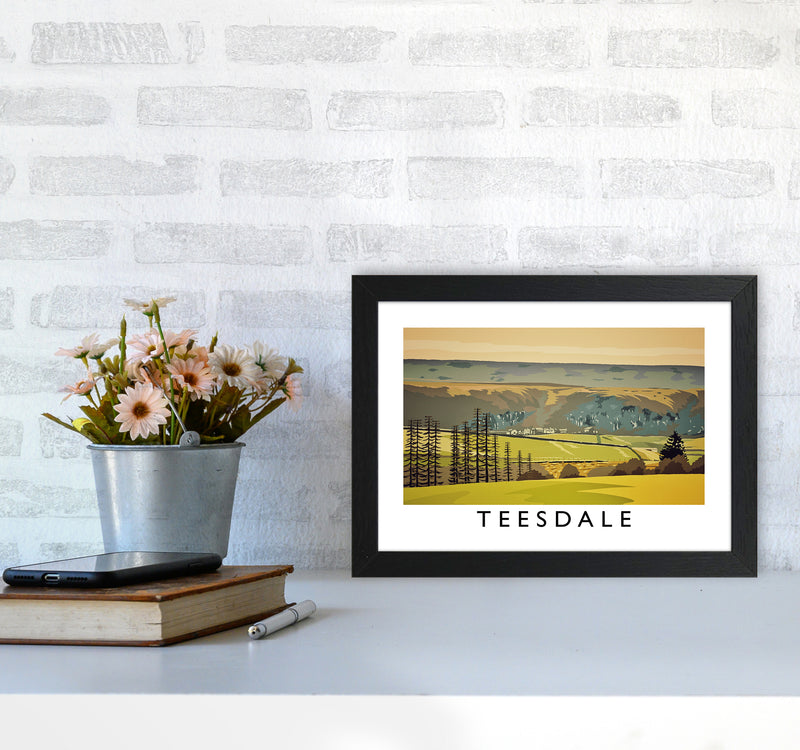 Teesdale Art Print by Richard O'Neill A4 White Frame
