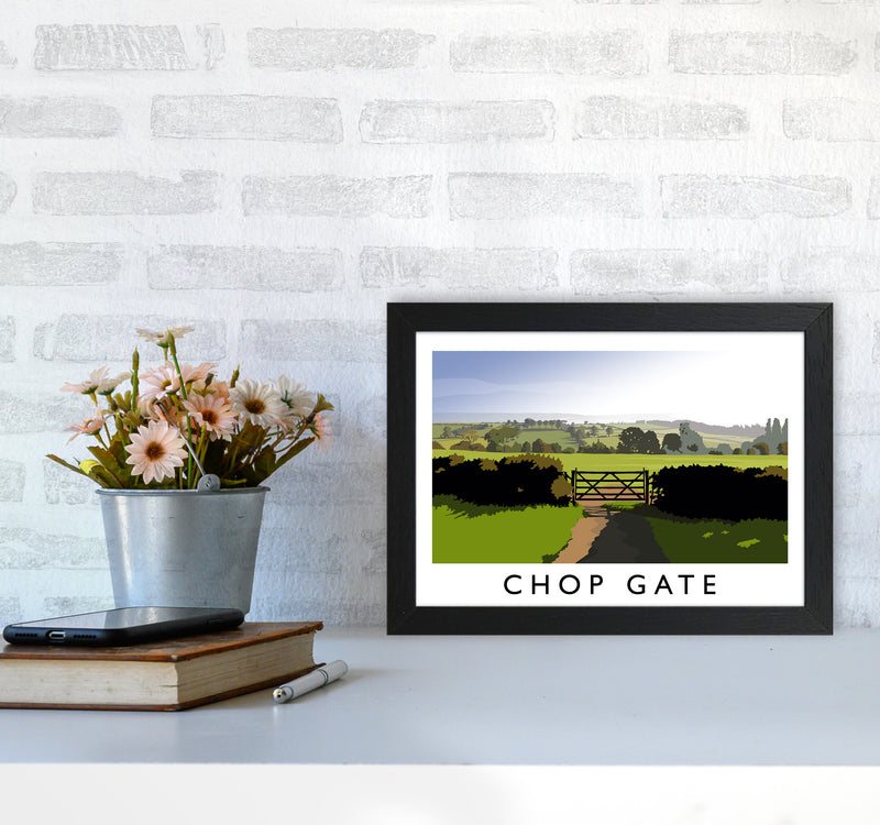 Chop Gate Travel Art Print by Richard O'Neill A4 White Frame