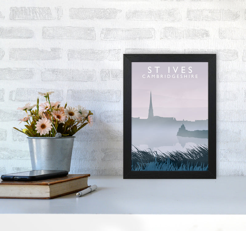 St Ives, Cambridgeshire Travel Art Print by Richard O'Neill A4 White Frame