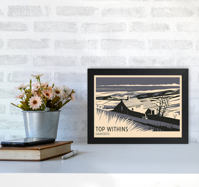 Top Withins Travel Art Print by Richard O'Neill A4 White Frame