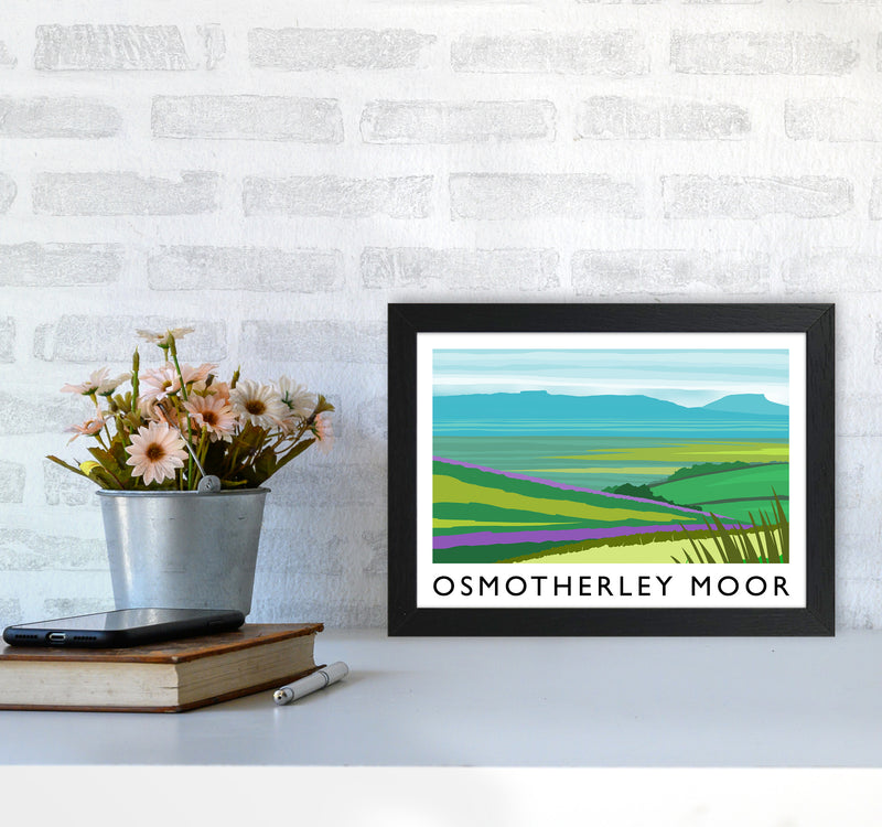 Osmotherley Moor Travel Art Print by Richard O'Neill A4 White Frame