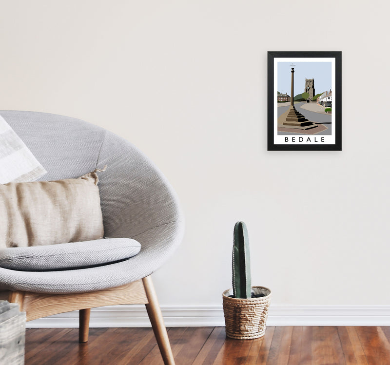 Bedale Framed Digital Art Print by Richard O'Neill A4 White Frame