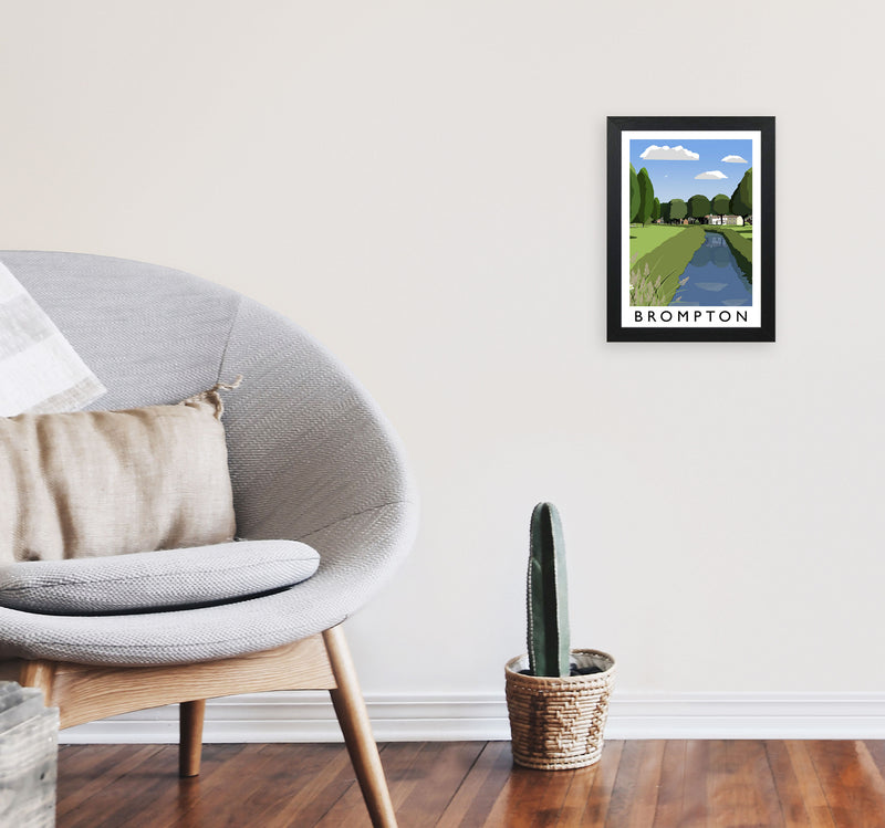 Brompton Framed Digital Art Print by Richard O'Neill A4 White Frame