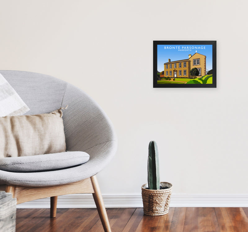 Bronte Parsonage Heworth Framed Digital Art Print by Richard O'Neill A4 White Frame