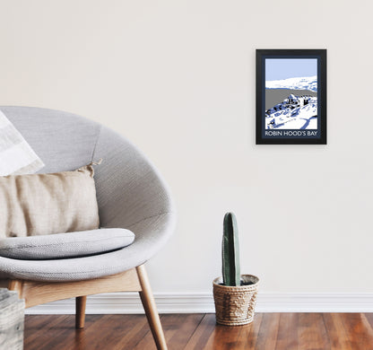 Robin Hood's Bay Art Print by Richard O'Neill A4 White Frame