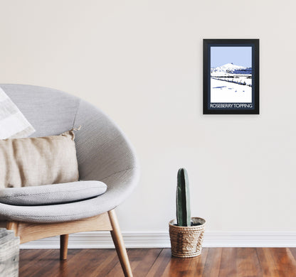Roseberry Topping Art Print by Richard O'Neill A4 White Frame