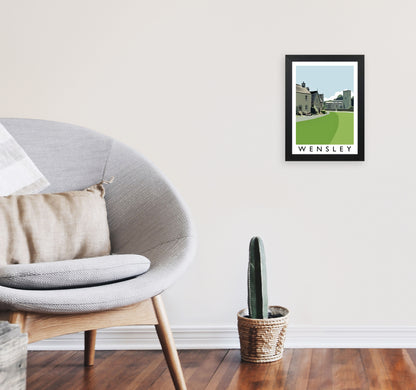 Wensley Art Print by Richard O'Neill A4 White Frame