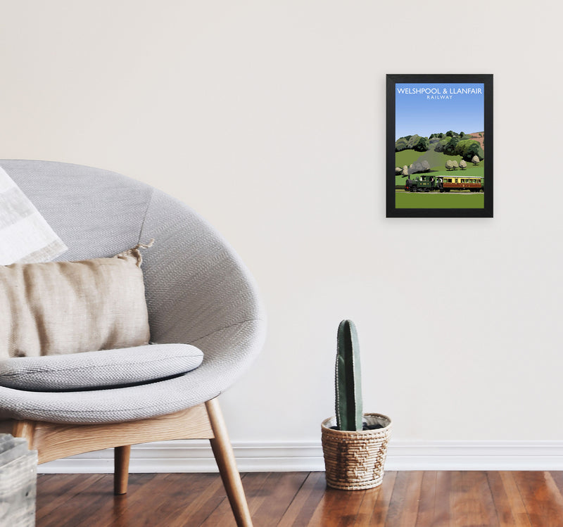 Welshpool & Llanfair by Richard O'Neill A4 White Frame